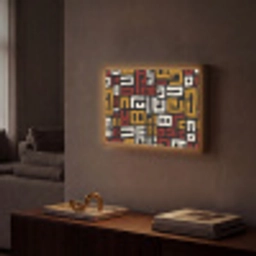 Abstract - Patroon - Rood Light Box met batterij (Wandlamp) middel -sfeer1