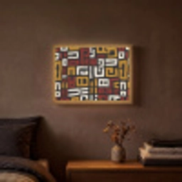 Abstract - Patroon - Rood Light Box met batterij (Wandlamp) middel -sfeer4