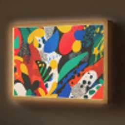 Abstract - Planten - Vormen - Kleurrijk Light Box met batterij (Wandlamp) middel -z3d_website