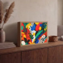 Abstract - Planten - Vormen - Kleurrijk Light Box met batterij (Wandlamp) middel -sfeer2