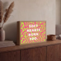 Abstract - Quote - Centraal - Roze Light Box met batterij (Wandlamp) middel -sfeer2