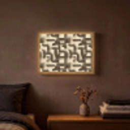 Abstract - Retro - Zwart Light Box met batterij (Wandlamp) middel 907 -sfeer4
