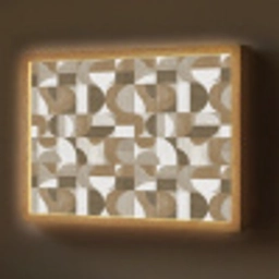 Abstract - Retro - Bruin Light Box met batterij (Wandlamp) middel 907 -z3d_website