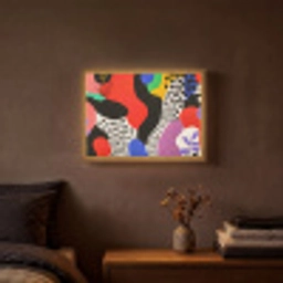 Abstract - Vormen - Kleuren - Stippen Light Box met batterij (Wandlamp) middel -sfeer4