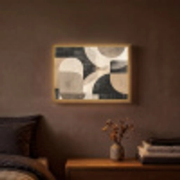 Abstract - Vormen - Modern - Beige Light Box met batterij (Wandlamp) middel -sfeer4