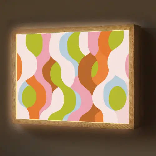 Abstract - Vormen - Roze Light Box met batterij (Wandlamp) middel -z3d_website