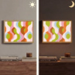 Abstract - Vormen - Roze Light Box met batterij (Wandlamp) middel -sfeer3