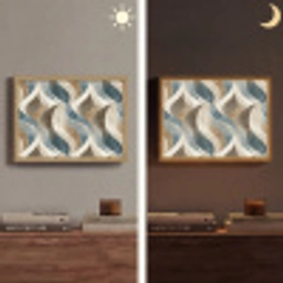 Abstract - Golven - Kleurrijk Light Box met batterij (Wandlamp) middel 907 -sfeer3