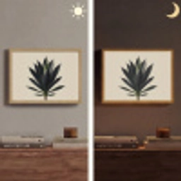 Agaveplant - Symmetrisch - Groen Light Box met batterij (Wandlamp) middel -sfeer3