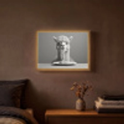Alpaca - Pasta - Zwart - Wit - Grappig - Dieren Light Box met batterij (Wandlamp) middel -sfeer4