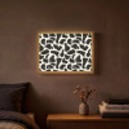 Dierenpatroon - Vlekken - Zwart - Wit Light Box met batterij (Wandlamp) middel 907 -sfeer4