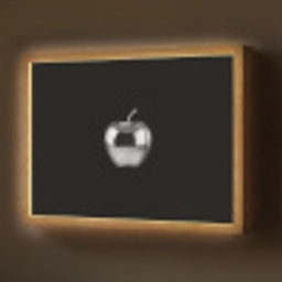 Appel - Metallic - Symmetrisch Light Box met batterij (Wandlamp) middel -z3d_website