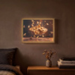 Appel - Taart - Warm - Eten Light Box met batterij (Wandlamp) middel -sfeer4