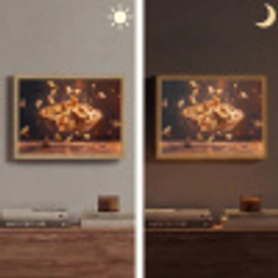 Appel - Taart - Warm - Eten Light Box met batterij (Wandlamp) middel -sfeer3