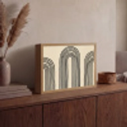 Boogvormen - Zwart - Strak Light Box met batterij (Wandlamp) middel -sfeer2