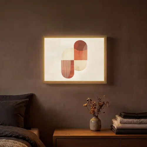 Bogen - Beige - Vormen Light Box met batterij (Wandlamp) middel -sfeer4