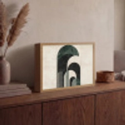 Bogen - Donkergroen - Lijnen Light Box met batterij (Wandlamp) middel -sfeer2