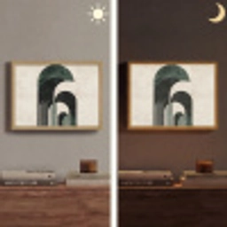 Bogen - Donkergroen - Lijnen Light Box met batterij (Wandlamp) middel -sfeer3
