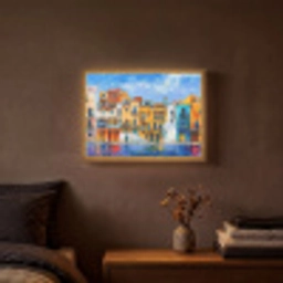 Architectuur - Kleurrijk - Kunst - Modern Light Box met batterij (Wandlamp) middel -sfeer4