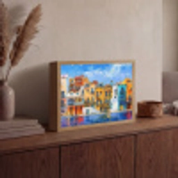 Architectuur - Kleurrijk - Kunst - Modern Light Box met batterij (Wandlamp) middel -sfeer2