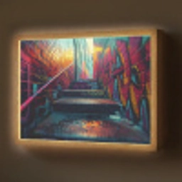 Architectuur - Neon - Trap - Graffiti Light Box met batterij (Wandlamp) middel -z3d_website