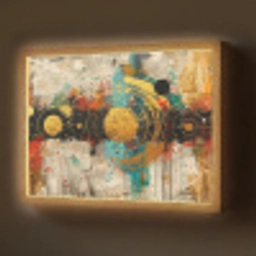 Kunst - Abstract - Aesthetic - Goud Light Box met batterij (Wandlamp) middel -z3d_website