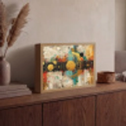 Kunst - Abstract - Aesthetic - Goud Light Box met batterij (Wandlamp) middel -sfeer2