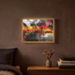 Kunst - Zwart - Abstract Light Box met batterij (Wandlamp) middel -sfeer4