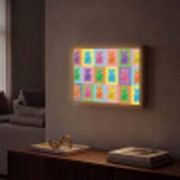 Art- Snoep - Kleurrijk Light Box met batterij (Wandlamp) middel -sfeer1