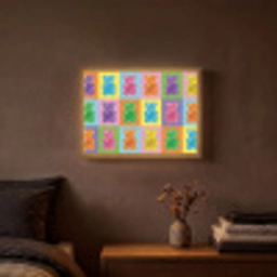 Art- Snoep - Kleurrijk Light Box met batterij (Wandlamp) middel -sfeer4