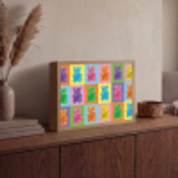 Art- Snoep - Kleurrijk Light Box met batterij (Wandlamp) middel -sfeer2