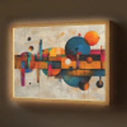 Kunst - Kleurrijk - Modern - Vormen Light Box met batterij (Wandlamp) middel -z3d_website