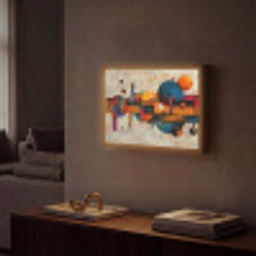 Kunst - Kleurrijk - Modern - Vormen Light Box met batterij (Wandlamp) middel -sfeer1