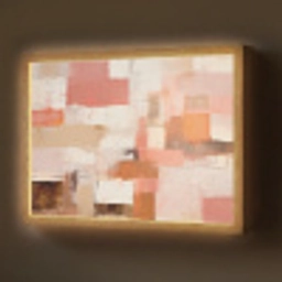 Kunst - Roze - Abstract Light Box met batterij (Wandlamp) middel -z3d_website