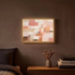 Kunst - Roze - Abstract Light Box met batterij (Wandlamp) middel -sfeer4
