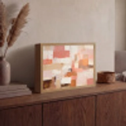 Kunst - Roze - Abstract Light Box met batterij (Wandlamp) middel -sfeer2