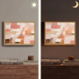 Kunst - Roze - Abstract Light Box met batterij (Wandlamp) middel -sfeer3