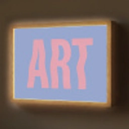 Art - Roze - Blauw Light Box met batterij (Wandlamp) middel -z3d_website