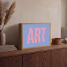 Art - Roze - Blauw Light Box met batterij (Wandlamp) middel -sfeer2