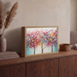 Kunst - Bomen - Natuur - Acryl Light Box met batterij (Wandlamp) middel -sfeer2