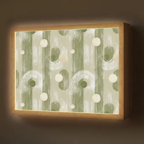 Artistiek - Modern - Groen Light Box met batterij (Wandlamp) middel 907 -z3d_website