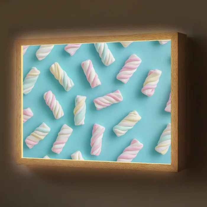 Spekjes - Pastel - Snoep - Blauw Light Box met batterij (Wandlamp) middel -z3d_website