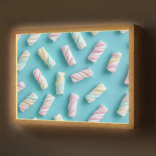 Spekjes - Pastel - Snoep - Blauw Light Box met batterij (Wandlamp) middel -z3d_website
