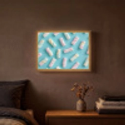 Spekjes - Pastel - Snoep - Blauw Light Box met batterij (Wandlamp) middel -sfeer4
