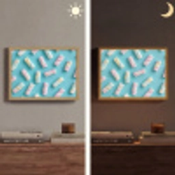 Spekjes - Pastel - Snoep - Blauw Light Box met batterij (Wandlamp) middel -sfeer3
