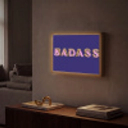 Badass - Panterpint - Schaduw - Roze Light Box met batterij (Wandlamp) middel -sfeer1