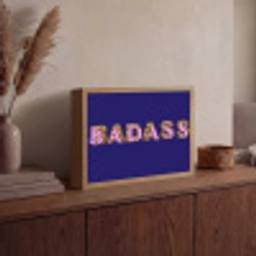 Badass - Panterpint - Schaduw - Roze Light Box met batterij (Wandlamp) middel -sfeer2