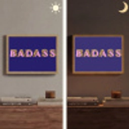 Badass - Panterpint - Schaduw - Roze Light Box met batterij (Wandlamp) middel -sfeer3