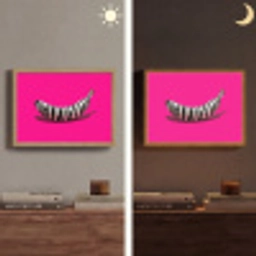 Banaan - Zebraprint - Roze Light Box met batterij (Wandlamp) middel -sfeer3