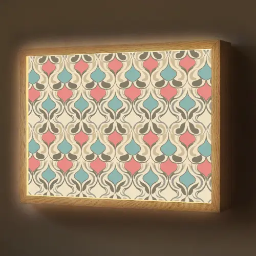 Barok - Retro - Kleurrijk Light Box met batterij (Wandlamp) middel 907 -z3d_website